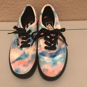 Tie dye platform vans